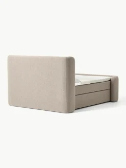 Bouclé boxspring bed Perla