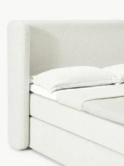 Bouclé boxspring bed Perla