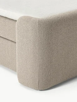 Bouclé boxspring bed Perla