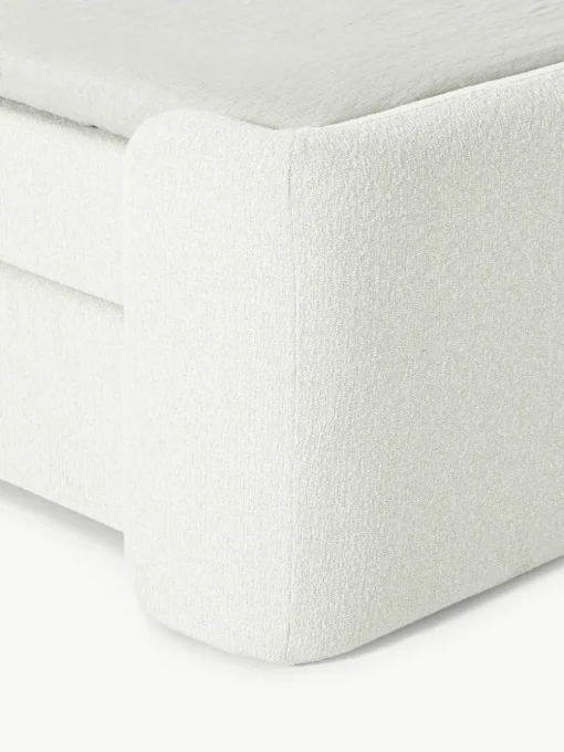 Bouclé boxspring bed Perla