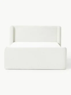 Bouclé boxspring bed Perla