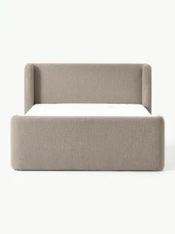 Bouclé boxspring bed Perla