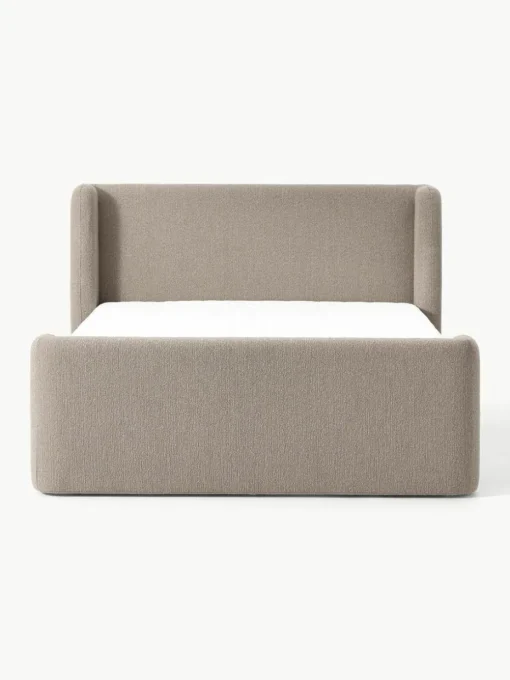 Bouclé boxspring bed Perla