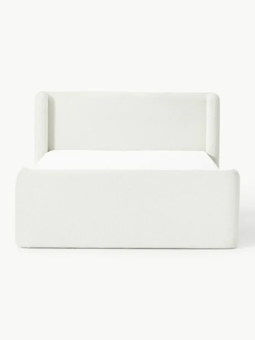 Bouclé boxspring bed Perla