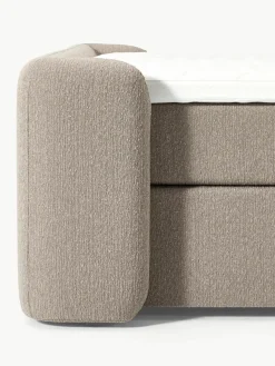 Bouclé boxspring bed Perla