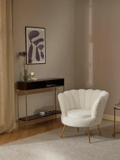 Bouclé cocktailfauteuil Oyster