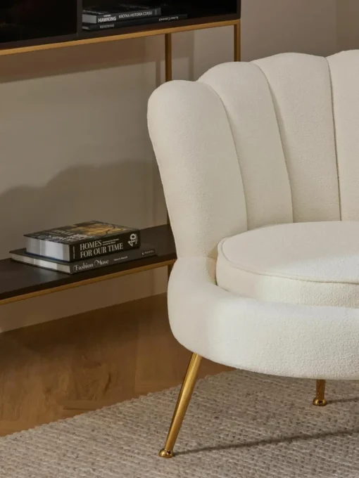 Bouclé cocktailfauteuil Oyster