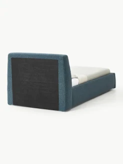 Bouclé eenpersoonsbed Cloud met opbergruimte