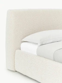 Bouclé eenpersoonsbed Cloud met opbergruimte