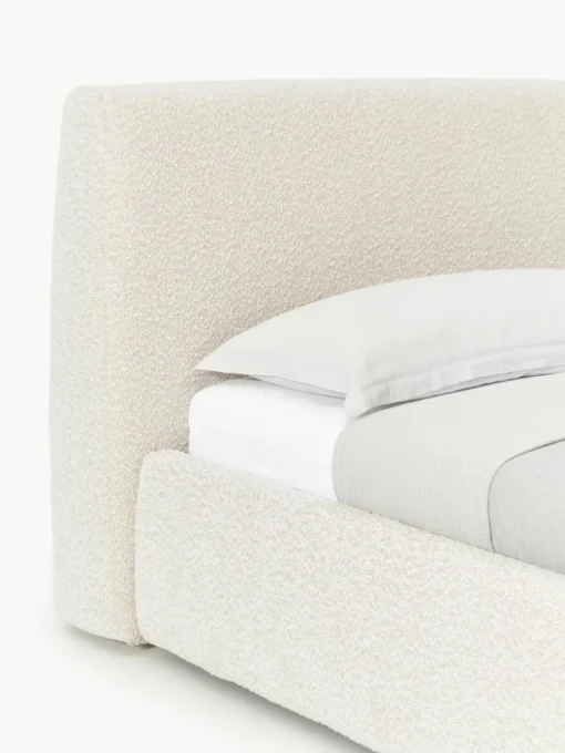 Bouclé eenpersoonsbed Cloud met opbergruimte