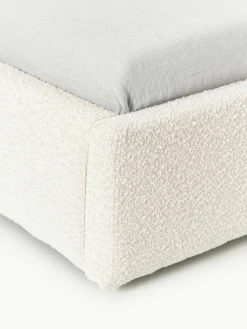 Bouclé eenpersoonsbed Cloud met opbergruimte