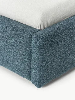 Bouclé eenpersoonsbed Cloud met opbergruimte