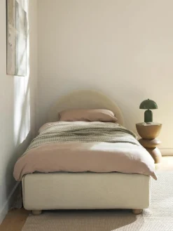 Bouclé eenpersoonsbed Ebba