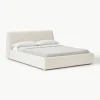 Bouclé gestoffeerd bed Cloud met opbergruimte
