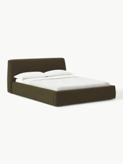 Bouclé gestoffeerd bed Cloud