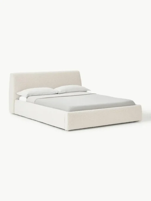 Bouclé gestoffeerd bed Cloud