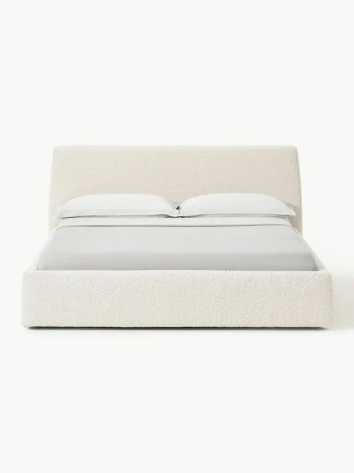 Bouclé gestoffeerd bed Cloud