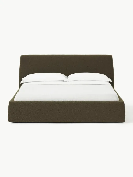 Bouclé gestoffeerd bed Cloud