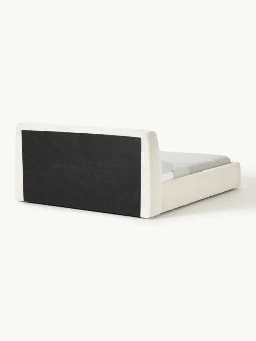 Bouclé gestoffeerd bed Cloud met opbergruimte