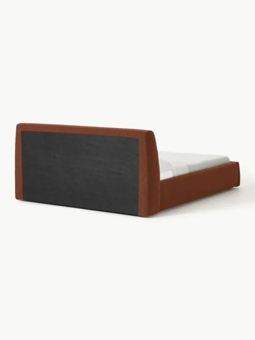 Bouclé gestoffeerd bed Cloud met opbergruimte