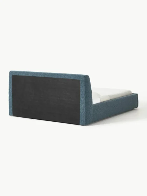 Bouclé gestoffeerd bed Cloud met opbergruimte