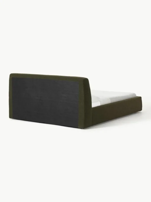 Bouclé gestoffeerd bed Cloud met opbergruimte
