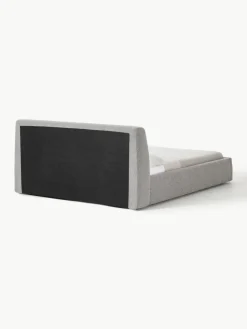 Bouclé gestoffeerd bed Cloud met opbergruimte