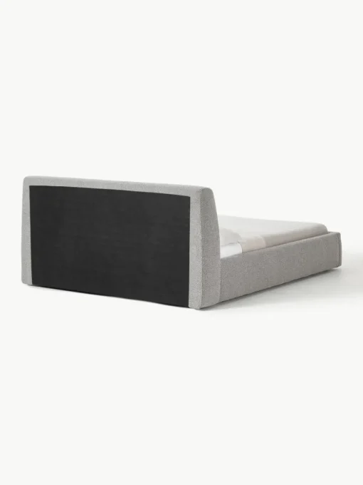 Bouclé gestoffeerd bed Cloud met opbergruimte