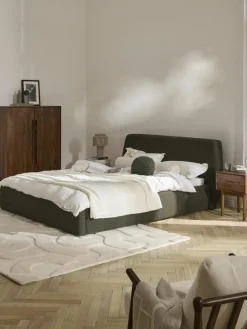 Bouclé gestoffeerd bed Cloud