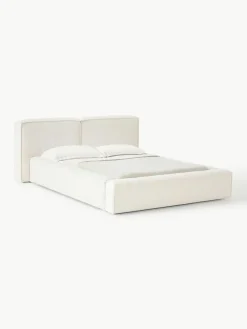 Bouclé gestoffeerd bed Lennon