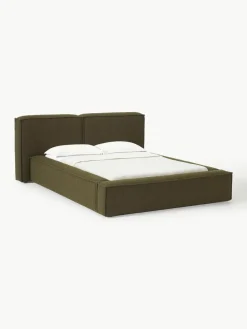 Bouclé gestoffeerd bed Lennon