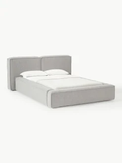 Bouclé gestoffeerd bed Lennon