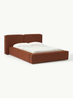 Bouclé gestoffeerd bed Lennon