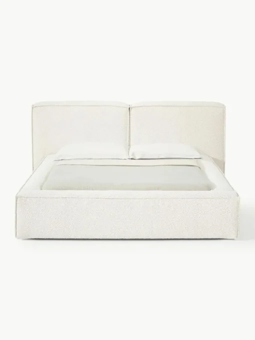 Bouclé gestoffeerd bed Lennon