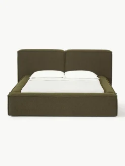 Bouclé gestoffeerd bed Lennon