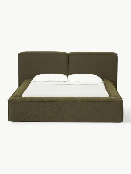 Bouclé gestoffeerd bed Lennon