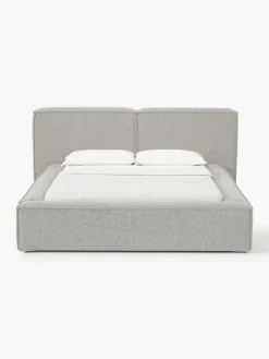 Bouclé gestoffeerd bed Lennon