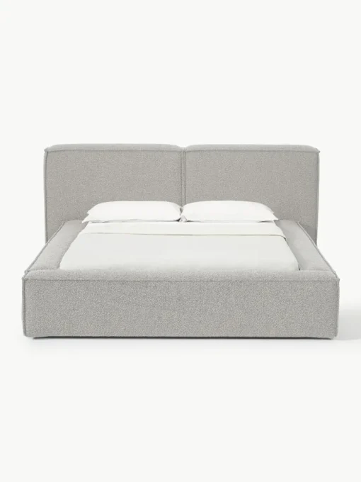 Bouclé gestoffeerd bed Lennon