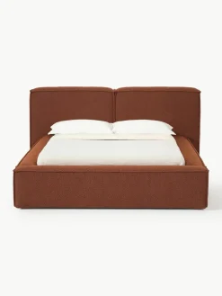 Bouclé gestoffeerd bed Lennon