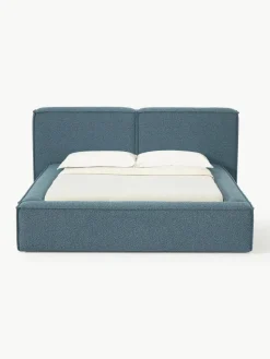 Bouclé gestoffeerd bed Lennon