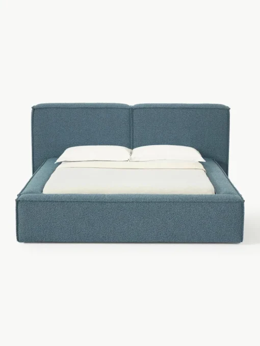 Bouclé gestoffeerd bed Lennon