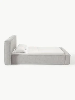 Bouclé gestoffeerd bed Lennon