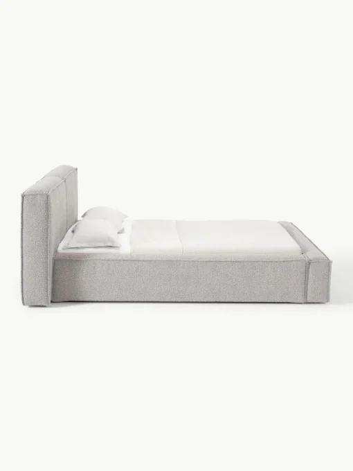 Bouclé gestoffeerd bed Lennon