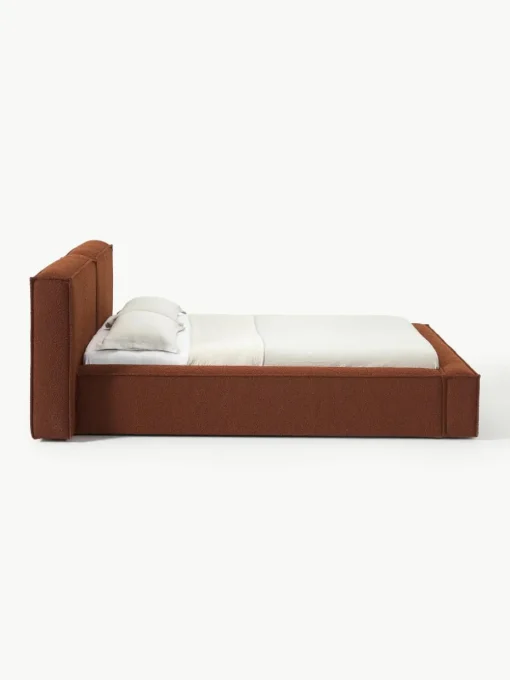 Bouclé gestoffeerd bed Lennon