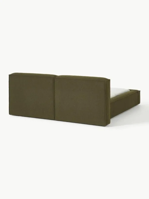 Bouclé gestoffeerd bed Lennon met opbergruimte
