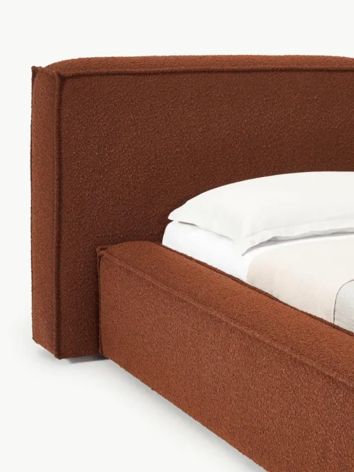Bouclé gestoffeerd bed Lennon