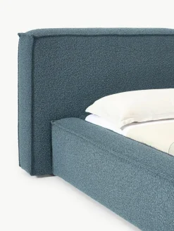 Bouclé gestoffeerd bed Lennon