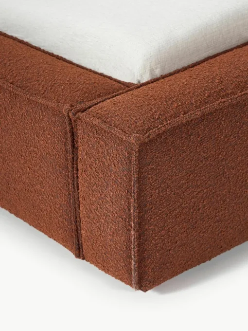 Bouclé gestoffeerd bed Lennon