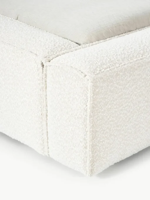 Bouclé gestoffeerd bed Lennon met opbergruimte