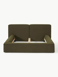 Bouclé gestoffeerd bed Lennon